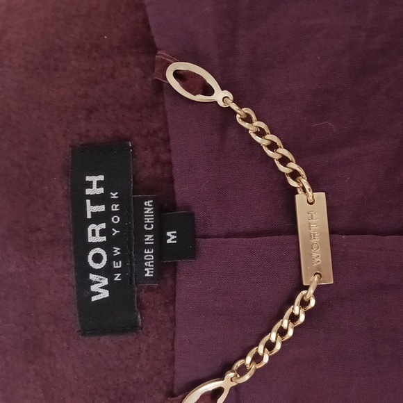 Worth sleeveless vest genuine leather suede Outerwear round neck cropped brown M - Picture 8 of 11